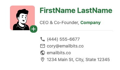 Headshot Email Signature