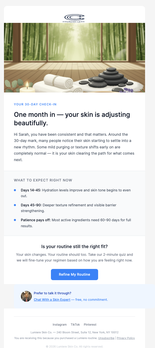 30-Day Results Check-In – How's Your Skin?