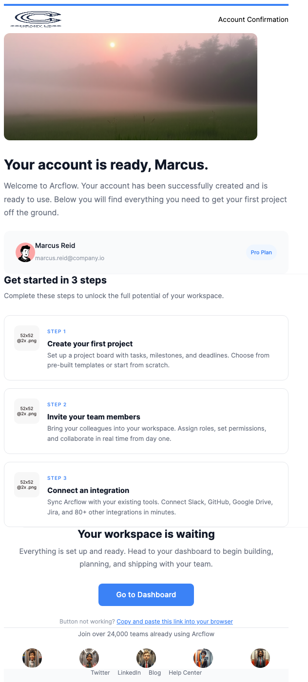 Account Created Confirmation