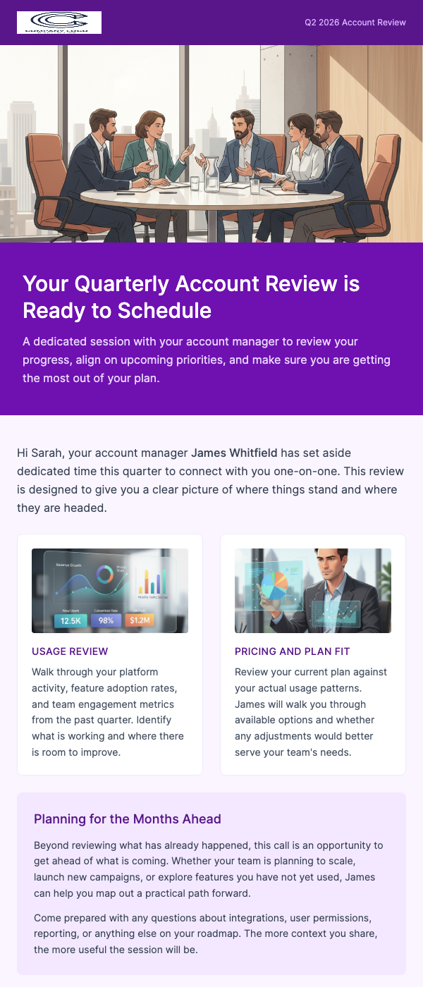 Account Review Meeting – Let's Connect