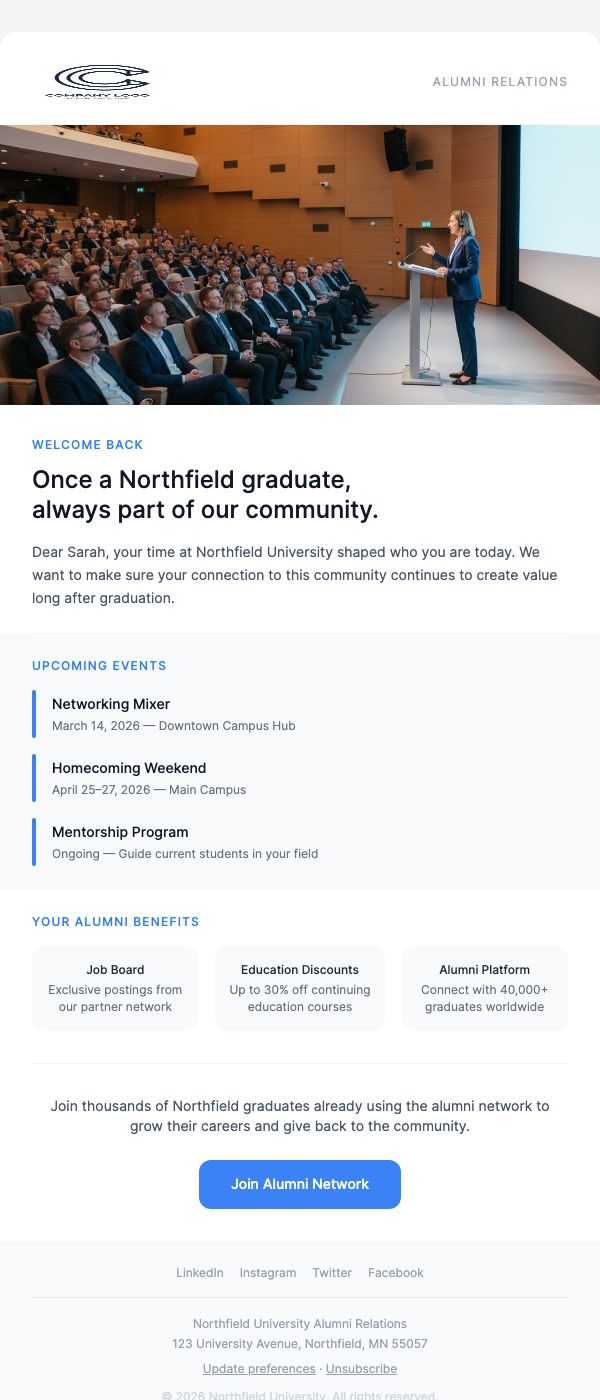 Alumni Network – Let's Stay Connected