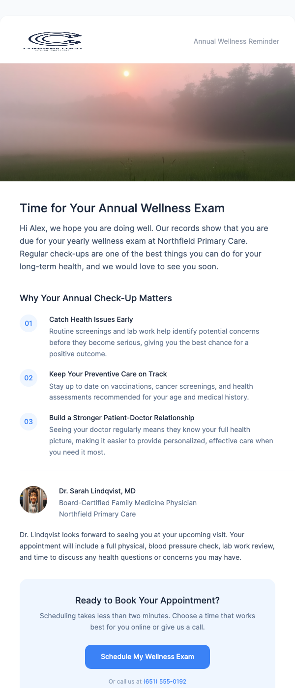 Annual Check-Up Reminder