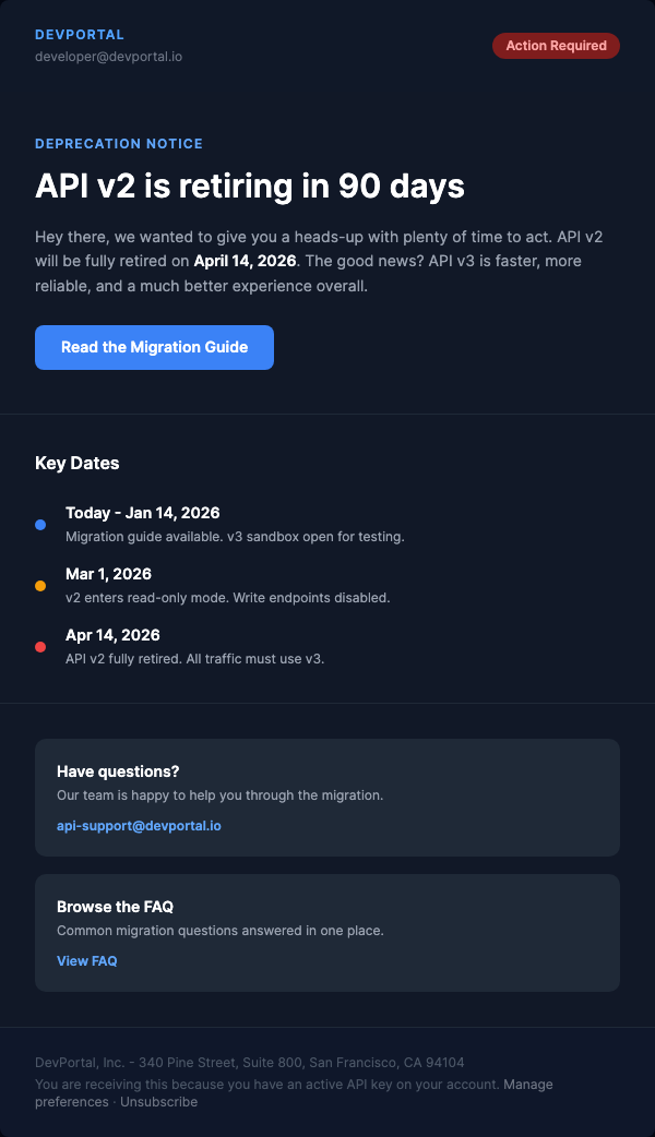 API Deprecation Notice – Plan Your Migration