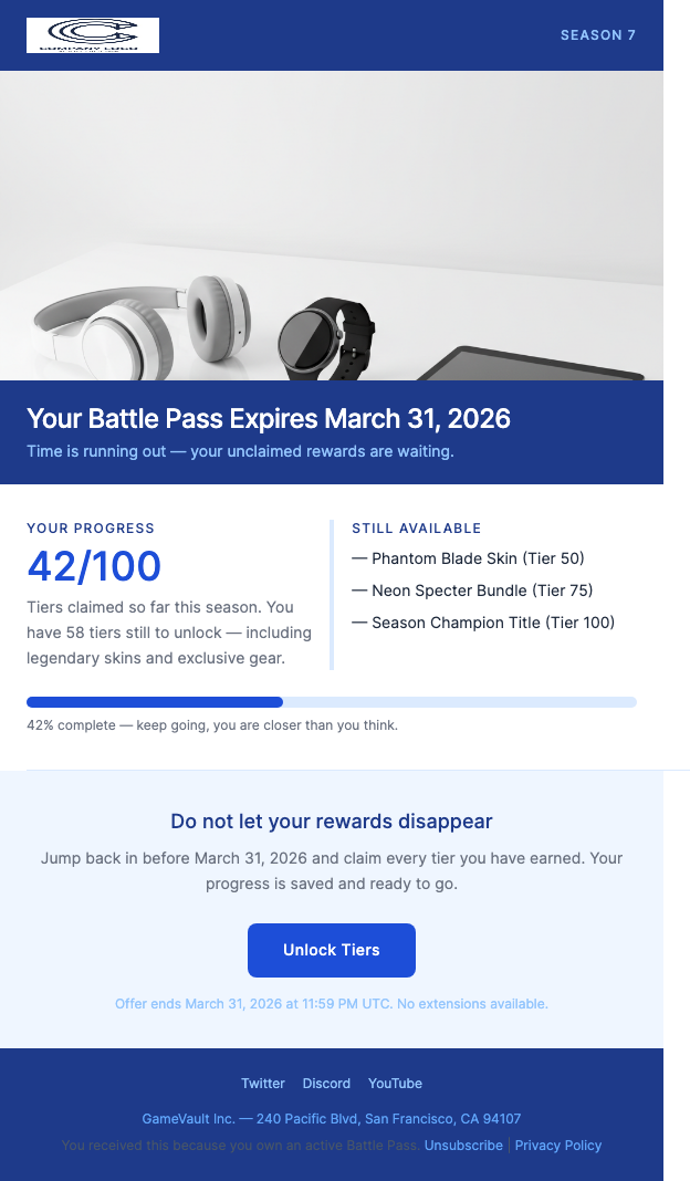 Battle Pass Reminder – Don't Waste Your Progress