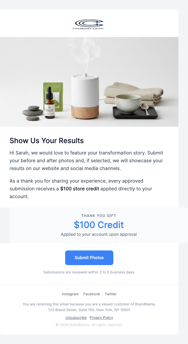 Before & After Photo Request – Share Your Transformation