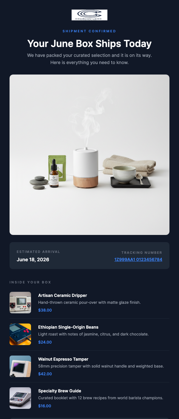 Box Shipped – Here's What's Inside