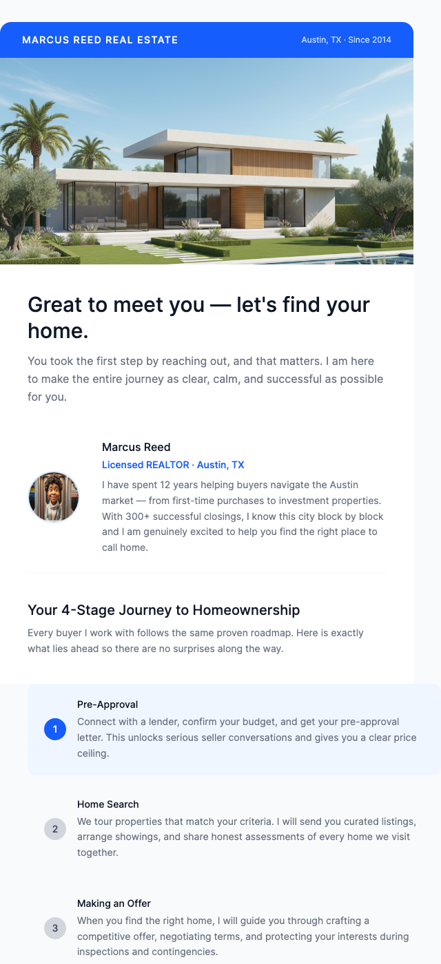 Buyer Welcome Series – Day 1