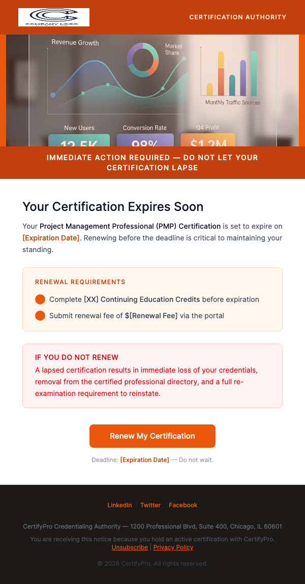 Certification Renewal Due – Keep Your Credentials Active