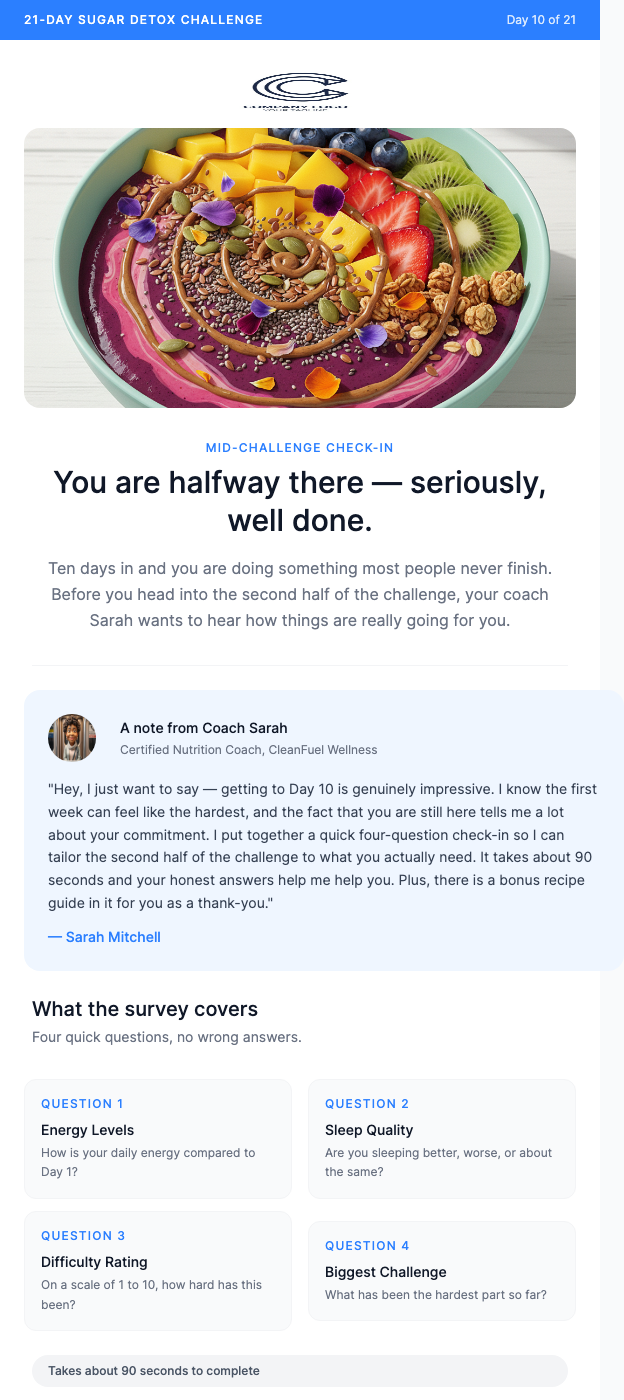Challenge Check-In Survey