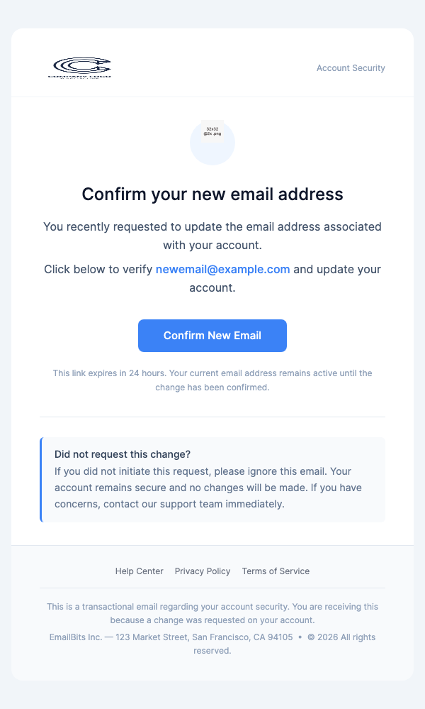 Change Email Address – Minimal