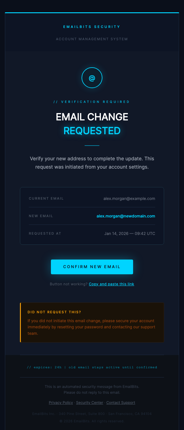 Change Email Address – Neon