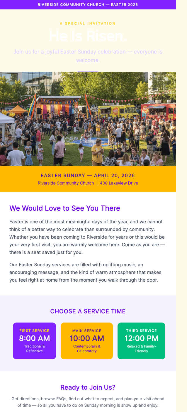 Church Easter Sunday Invitation