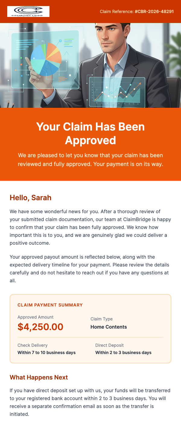 Claim Approved – Check Is On the Way