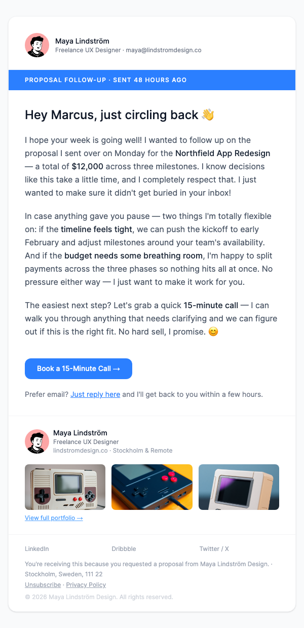 Client Proposal Follow-Up