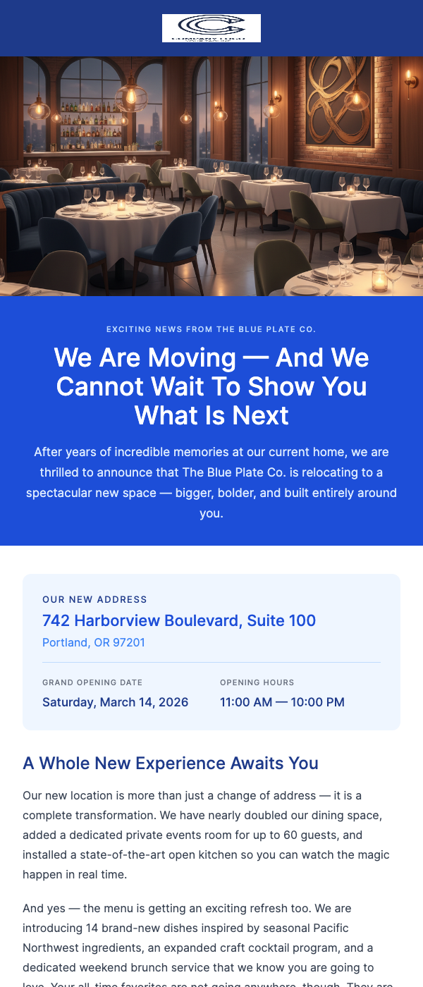 Closing Notification – We're Moving to a New Location