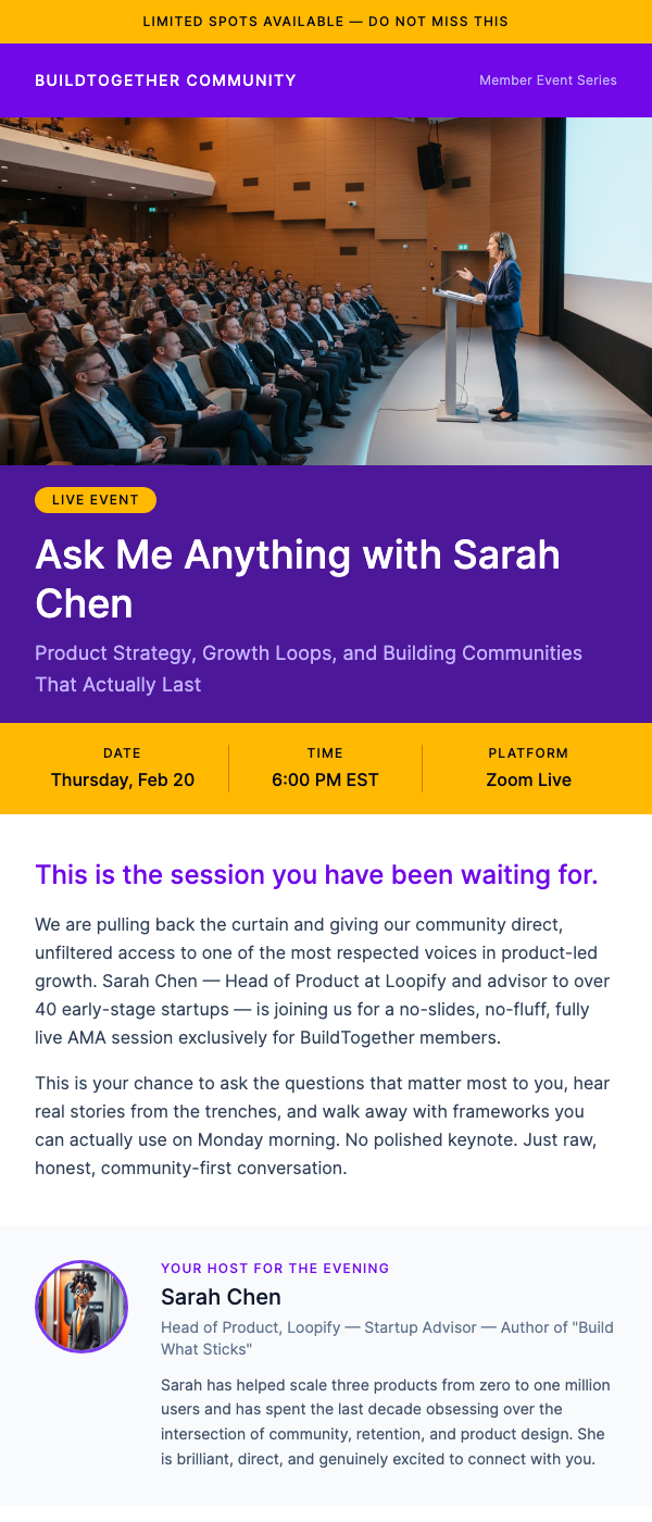 Community Event Invitation – Join Us Live