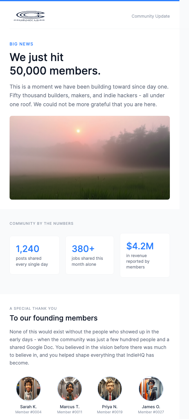 Community Milestone Announcement