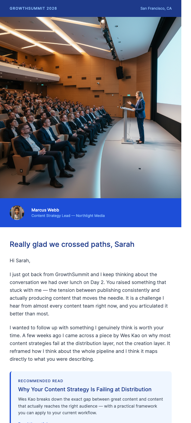 Conference Networking Follow-Up