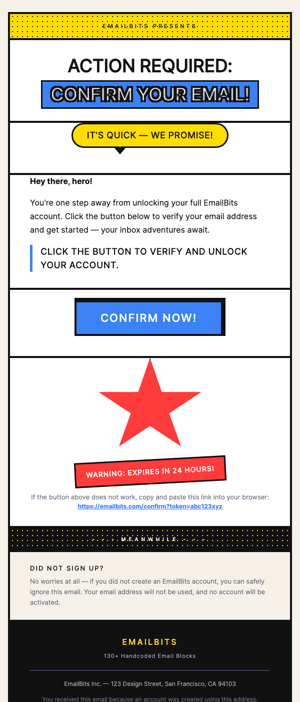 Confirm Sign Up – Comic