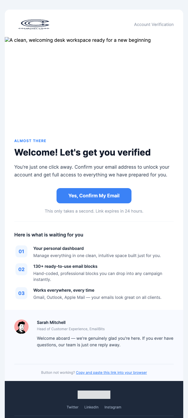 Confirm Sign Up – Friendly