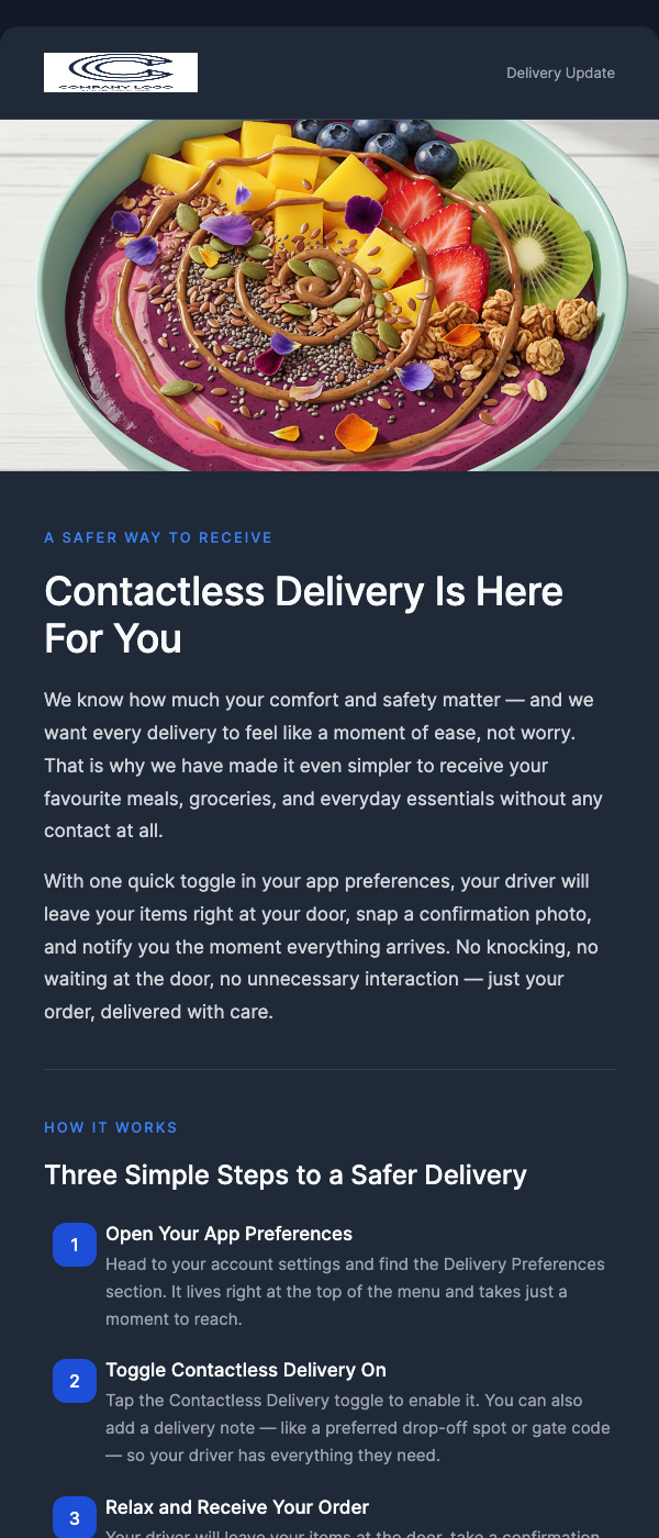 Contactless Delivery – Leave at Door