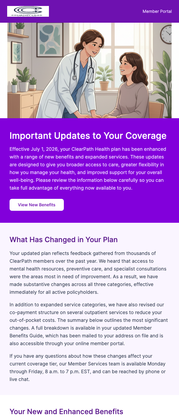 Coverage Update – New Benefits Available