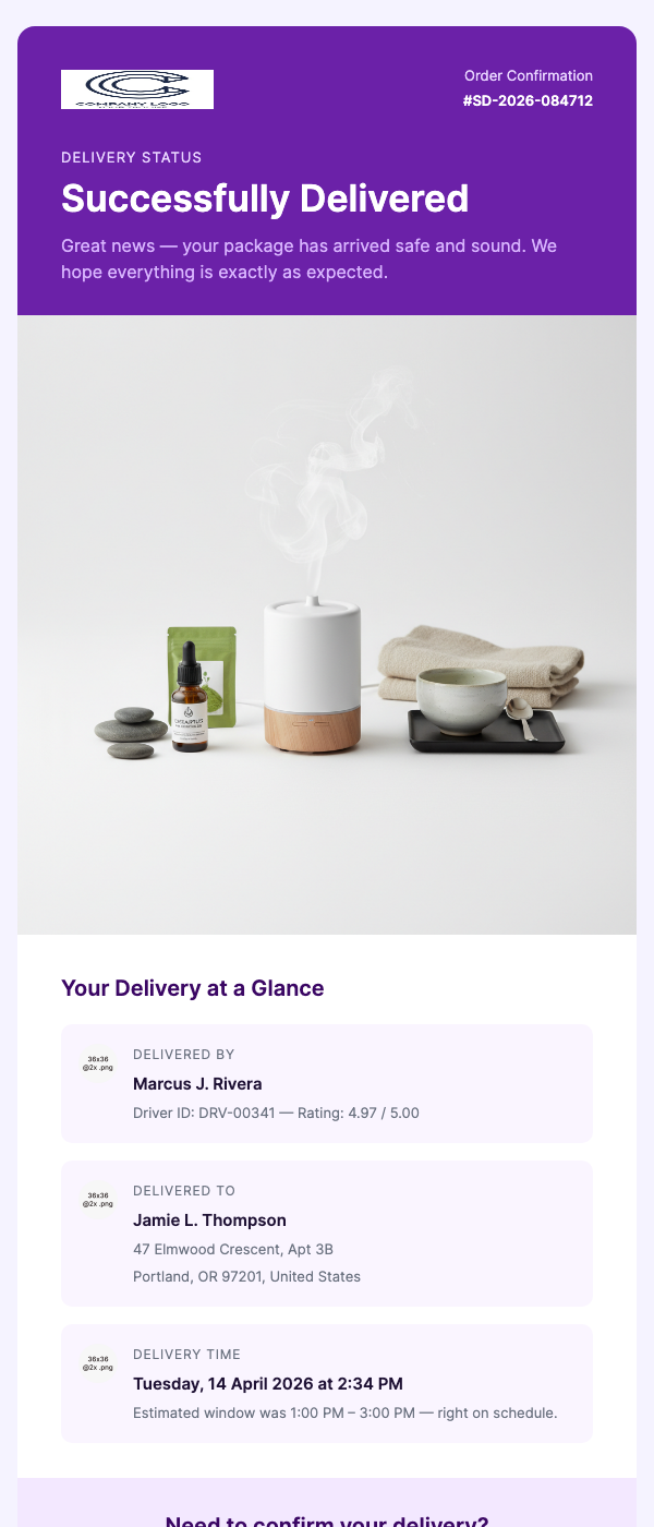 Delivered – Signature Confirmation