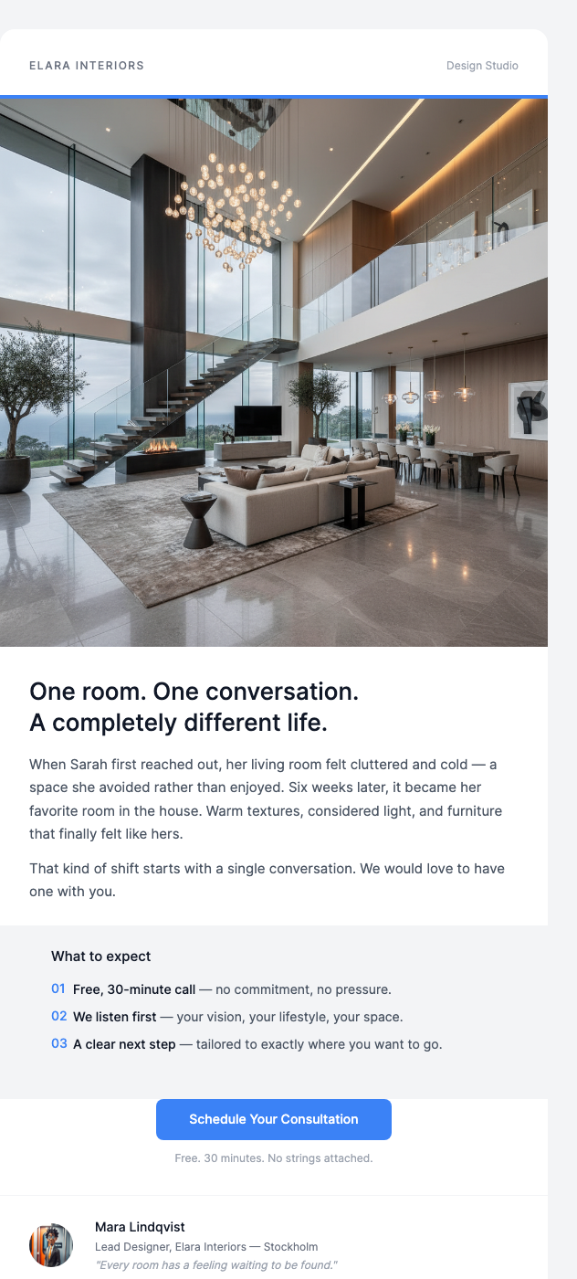 Design Consultation Invitation – Let's Create Together