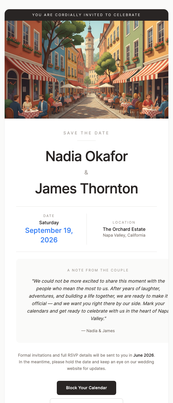 Digital Save the Date