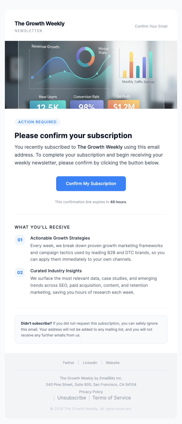 Double Opt-In Confirmation