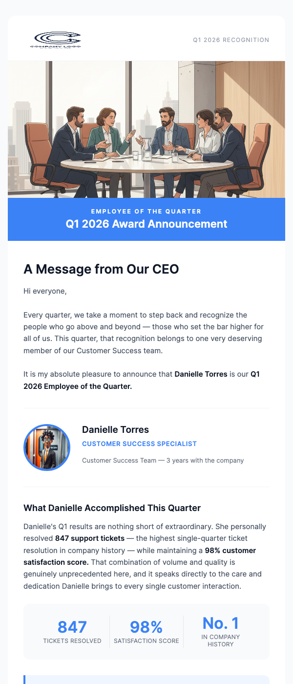 Employee Recognition Award