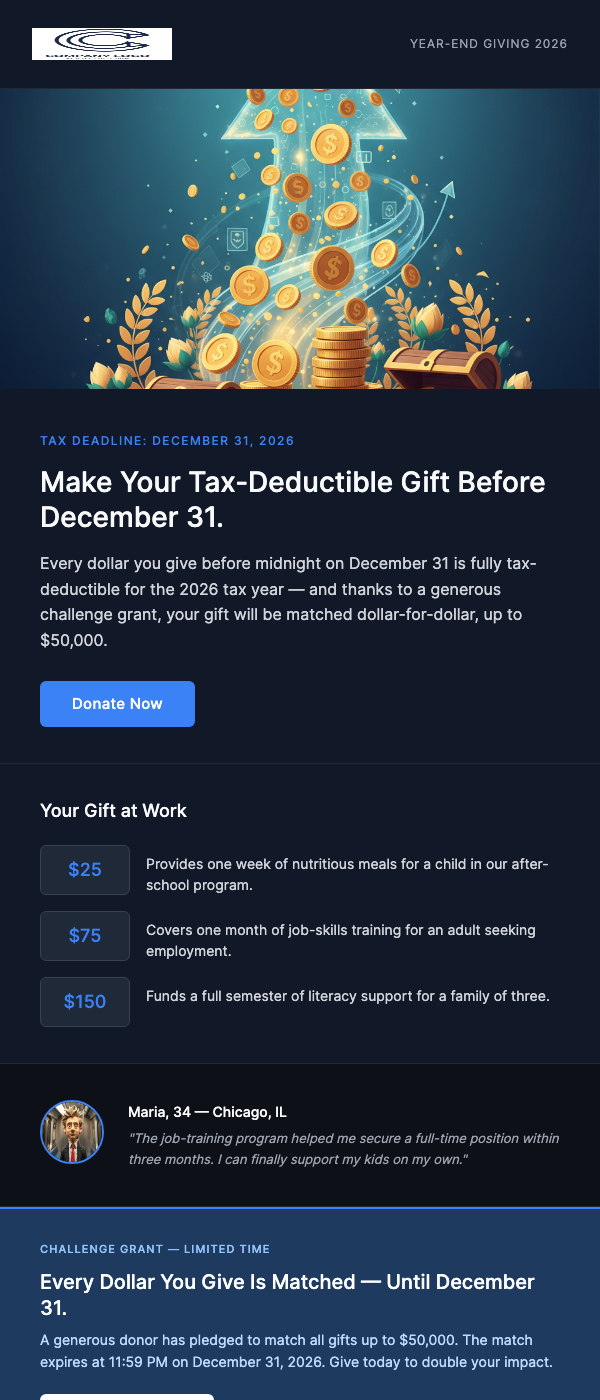 End-of-Year Giving Campaign – Make a Tax-Deductible Gift
