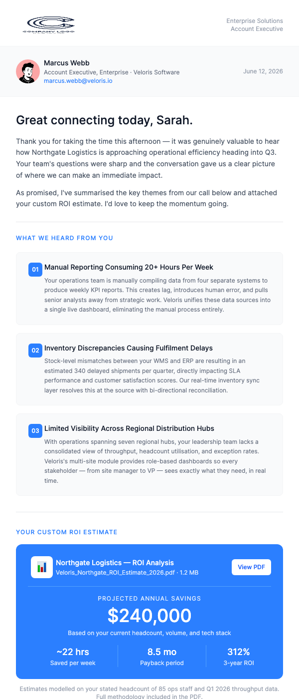 Enterprise Demo Follow-Up