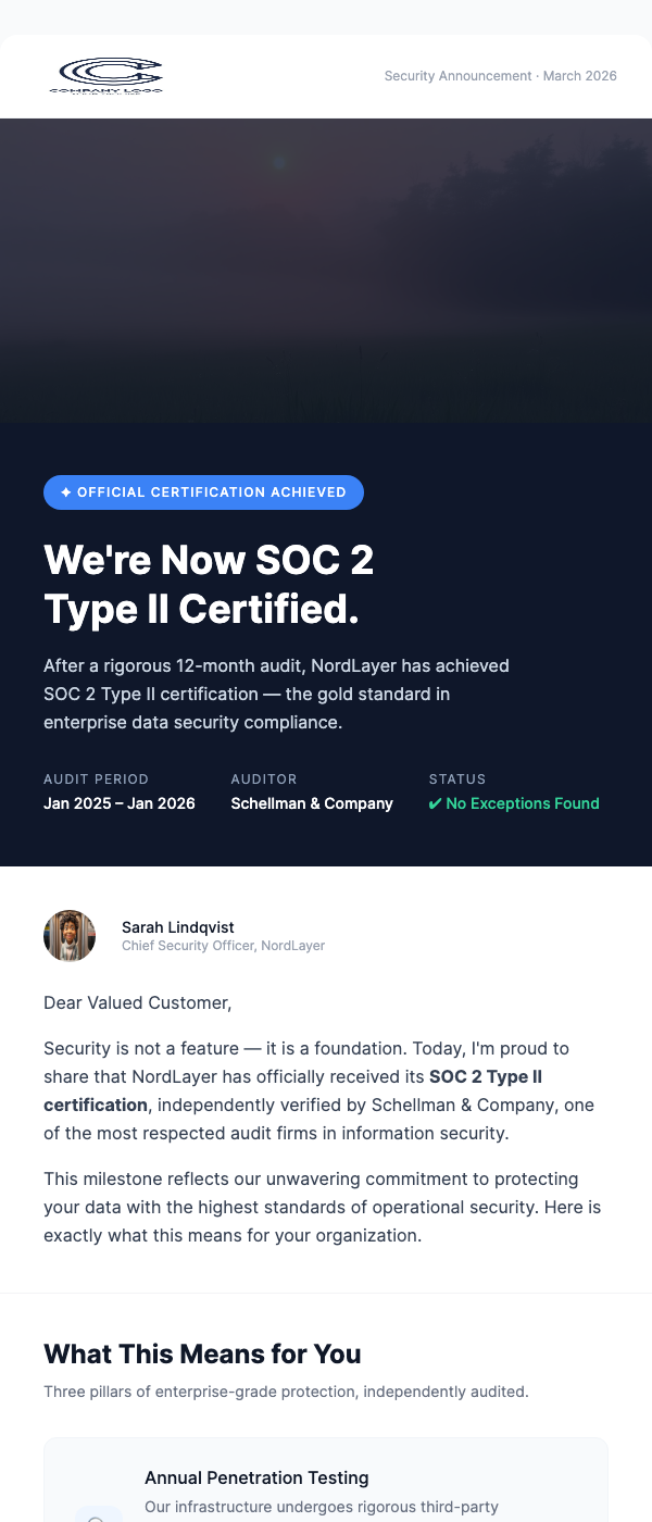 Enterprise Security Compliance Update