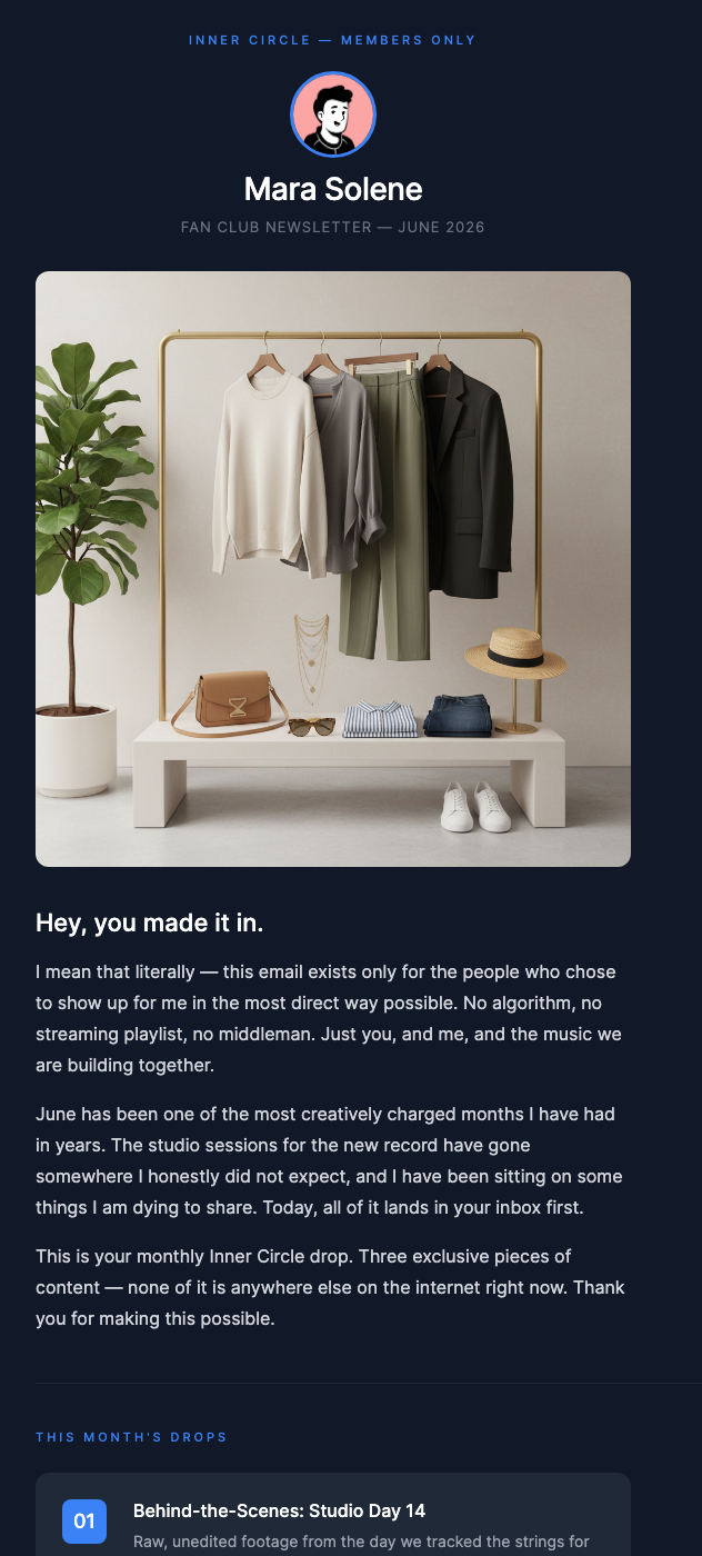 Exclusive Fan Club Content – Only for Insiders