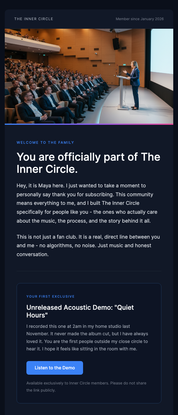 Fan Club Welcome Series – Music