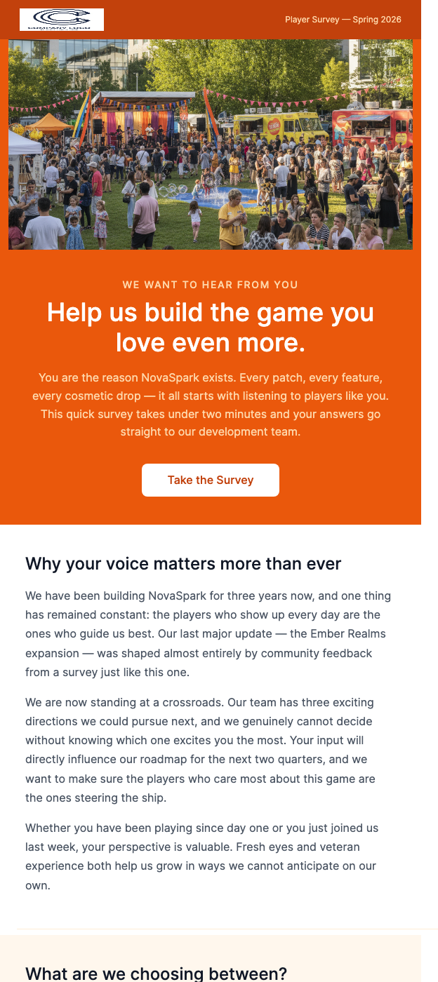 Feedback Survey – Help Shape the Future