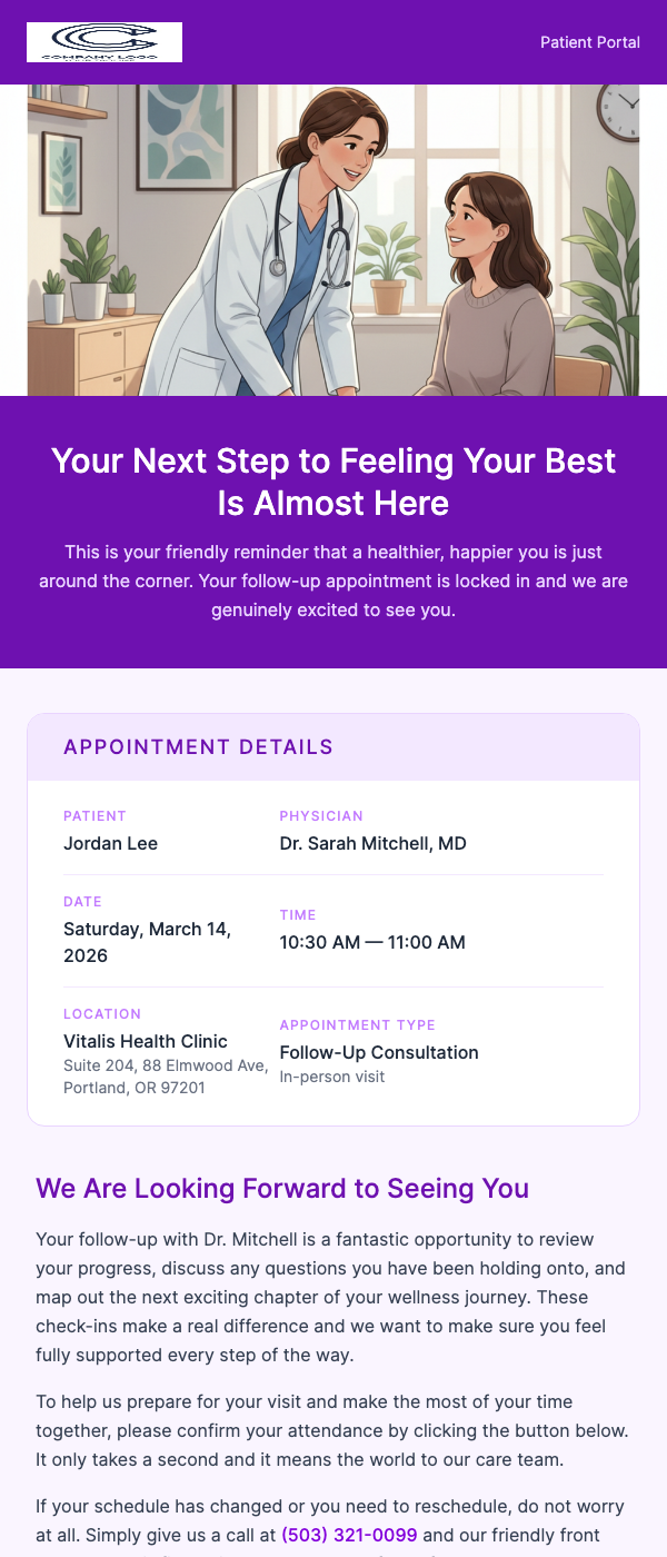 Follow-Up Appointment Reminder – Don't Forget