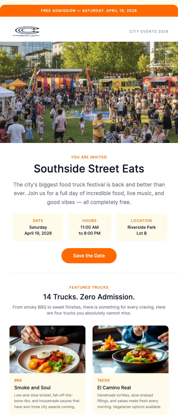 Food Truck Event Invitation