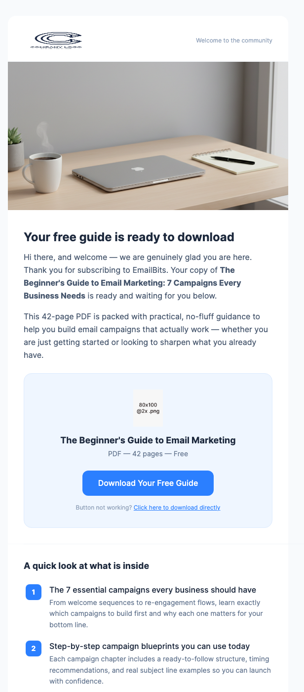 Free E-Book Lead Magnet Delivery