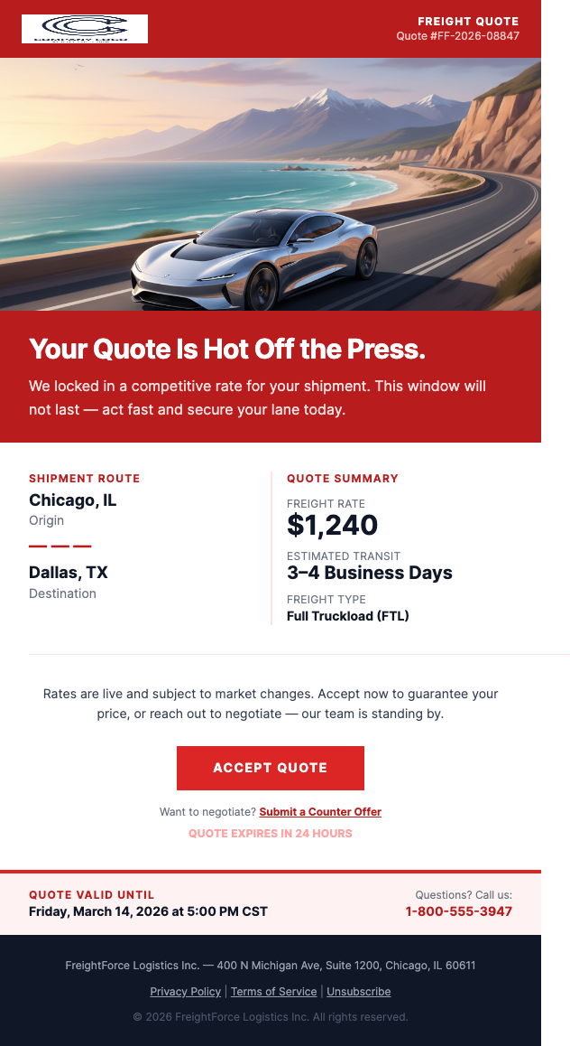 Freight Quote Ready – Competitive Pricing