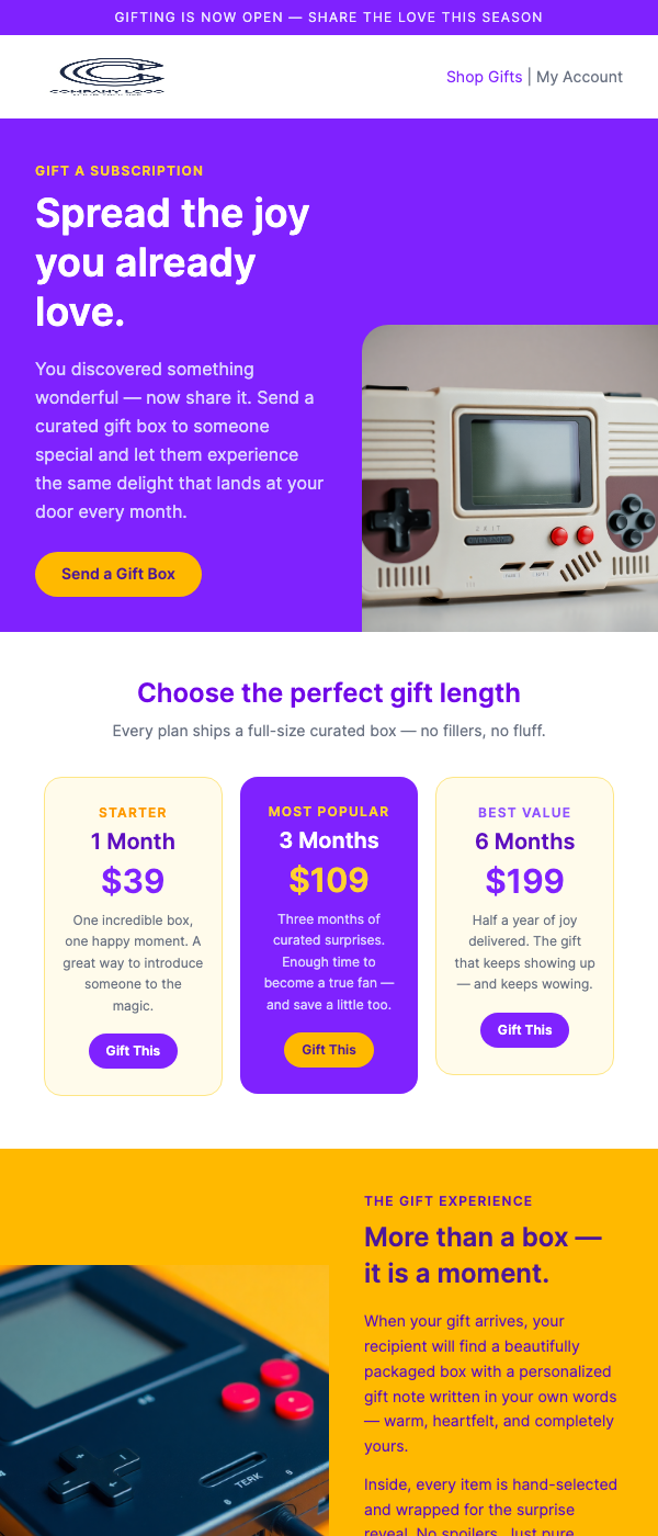 Gift a Subscription Box – Send to Someone You Love