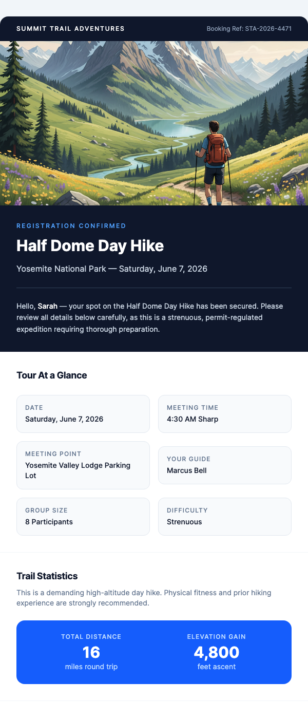 Guided Hike Registration