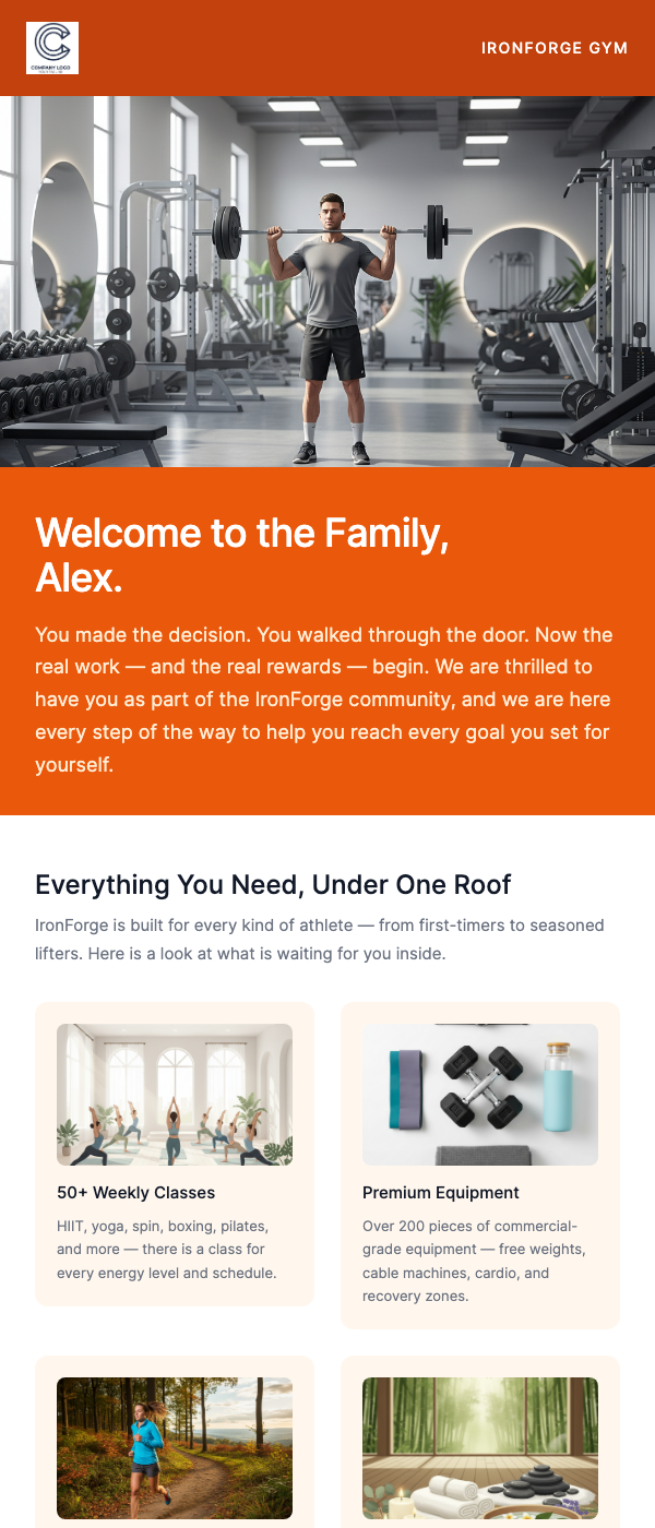 Gym Membership Welcome – Your Journey Starts Now