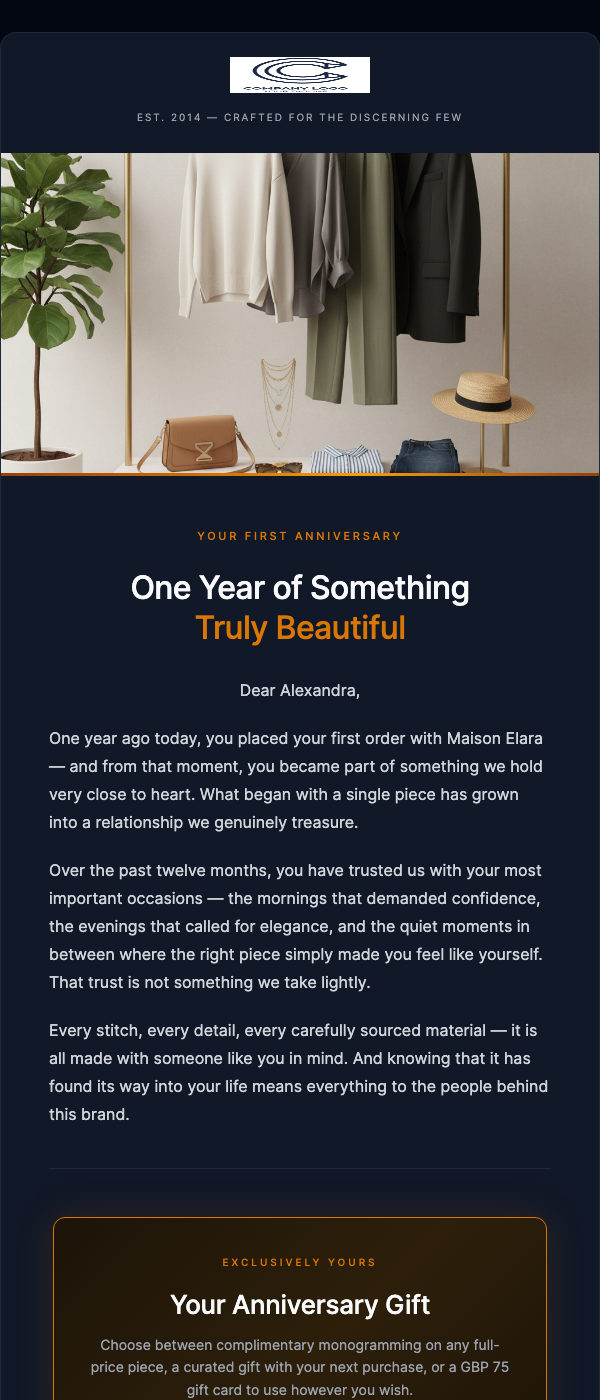 Happy Anniversary – A Gift From Us