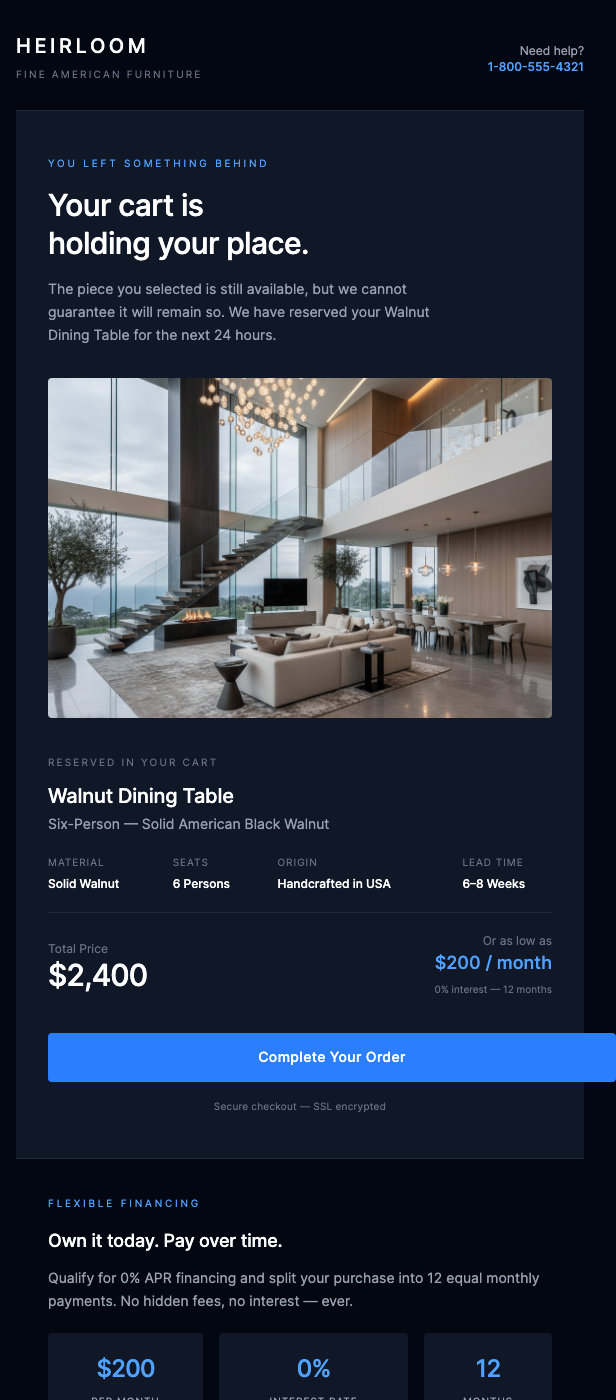 High-Value Cart Abandonment