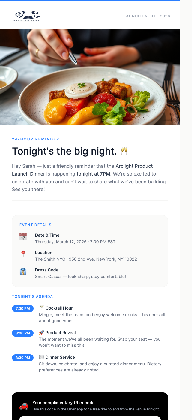 In-Person Event Reminder