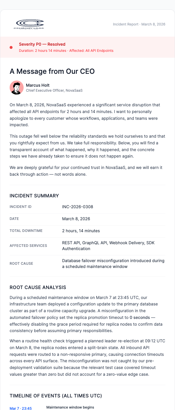 Incident Post-Mortem
