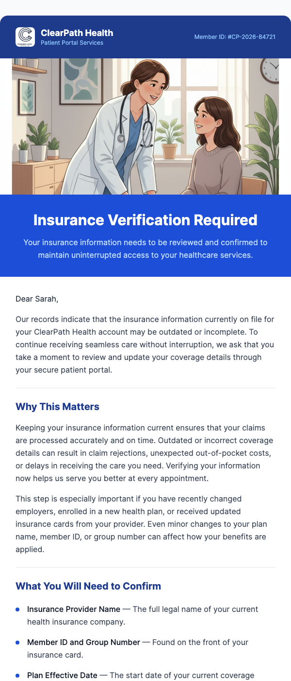 Insurance Info – Verify Your Coverage