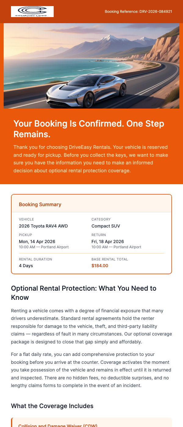 Insurance Offer – Add Optional Coverage